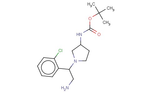 3-N-BOC-AMINO-1-[2-AMINO-1-(2-CHLORO-PHENYL)-ETHYL]-PYRROLIDINE